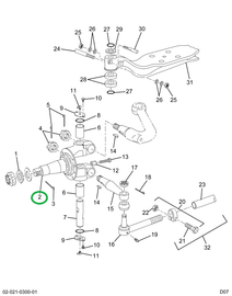 1668216C91 KNUCKLE-ASM STRG LT W/BUSH