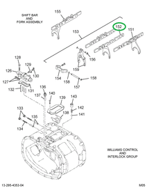 1668550C2 BAR SHIFT W/FORK ASSY 2ND & 3R