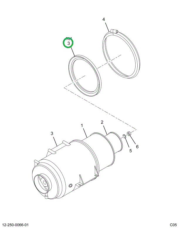 1668563C1 COVER AIR CLEANER