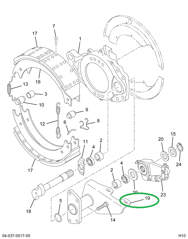 1669356C91 Bracket, Brake Camshaft And Ch