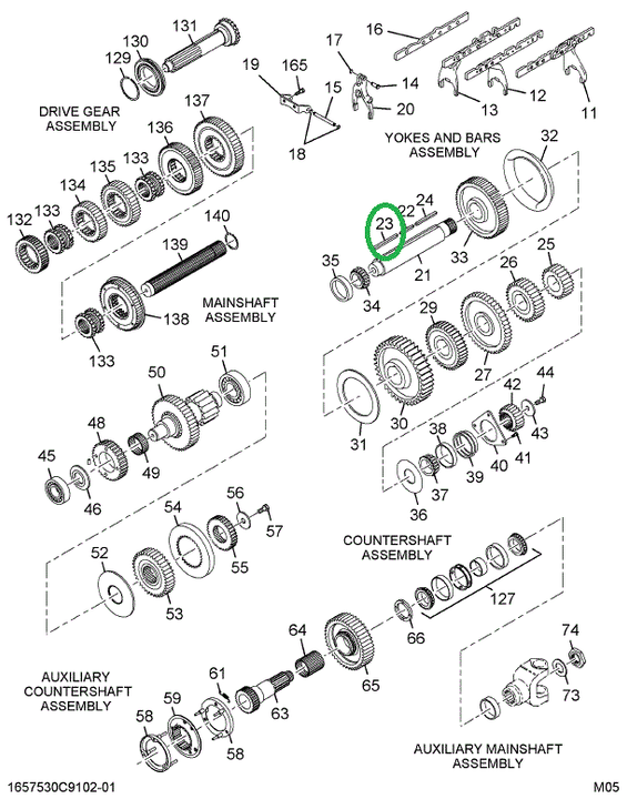 1669372C2 Key Front Counter Shaft Gear