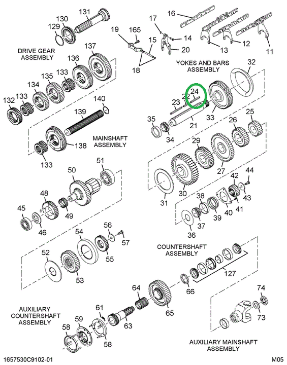 1669373C2 Key Rear Counter Shaft Gear