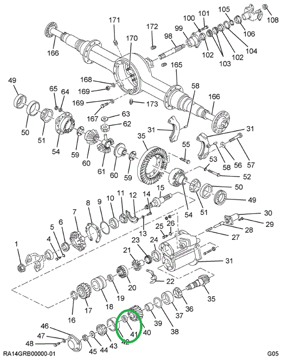 1669547C1 Spacer, Pinion Bearing .224