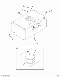1669864C93 TANK FUEL 50 GAL ALUMIN STEEL