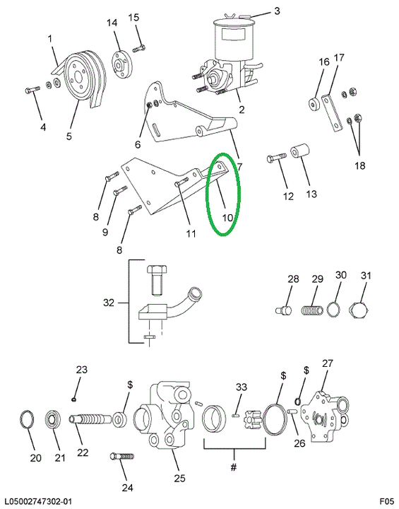 1670088C2 Support Assy, Power Steering P