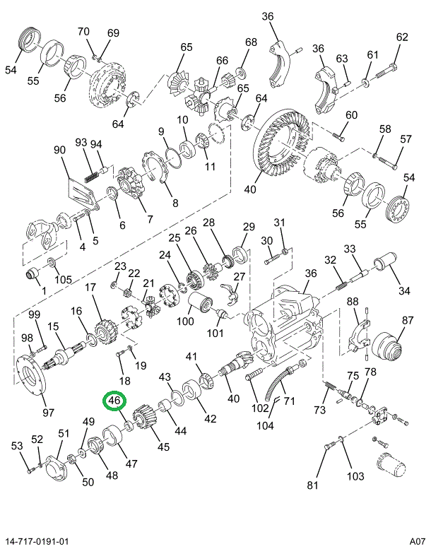1670280C1 Spacer, Pinion Bearing .459