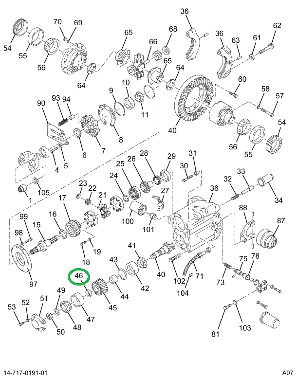 1670281C1 Spacer, Pinion Bearing .463