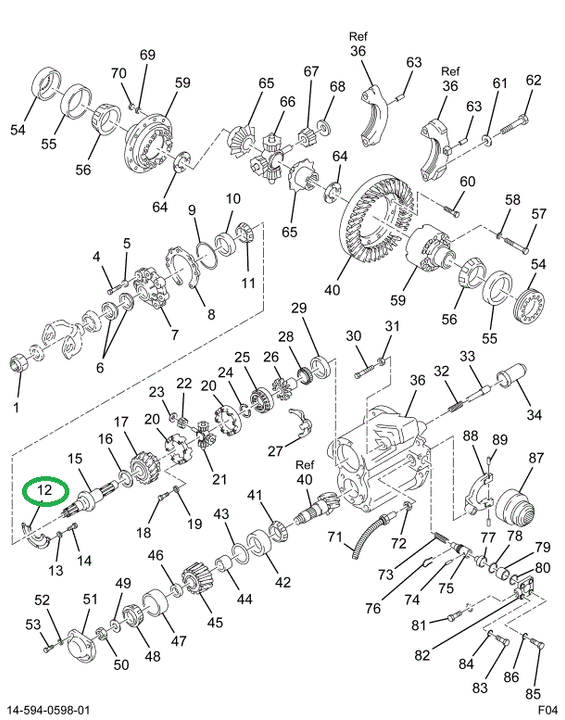 1670298C1 BAFFLE PIN GEAR BRG