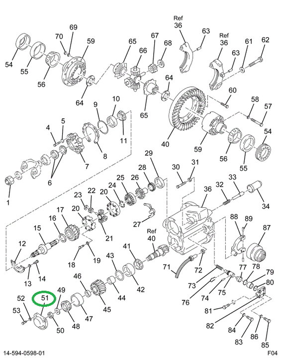 1670299C1 COVER DR PIN GEAR BRG CAGE