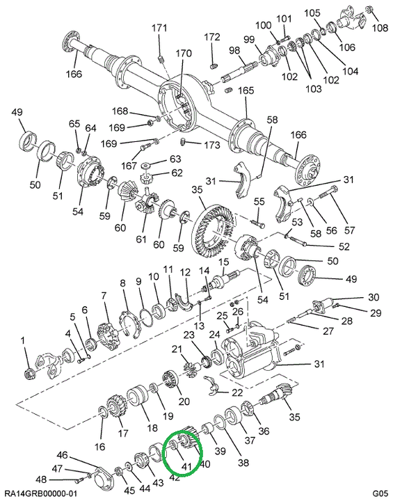 1670549C1 Spacer, Pinion Bearing .236
