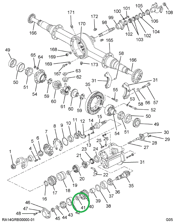 1670553C1 Spacer, Pinion Bearing .243