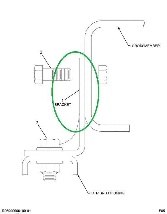 1672916C1 Bracket, Center Bearing Housin