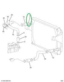 1673855C2 Hose, Radiator Outlet 90 Degre