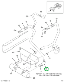 1673855C3 HOSE RAD OUTLET  2 1/2I.D.