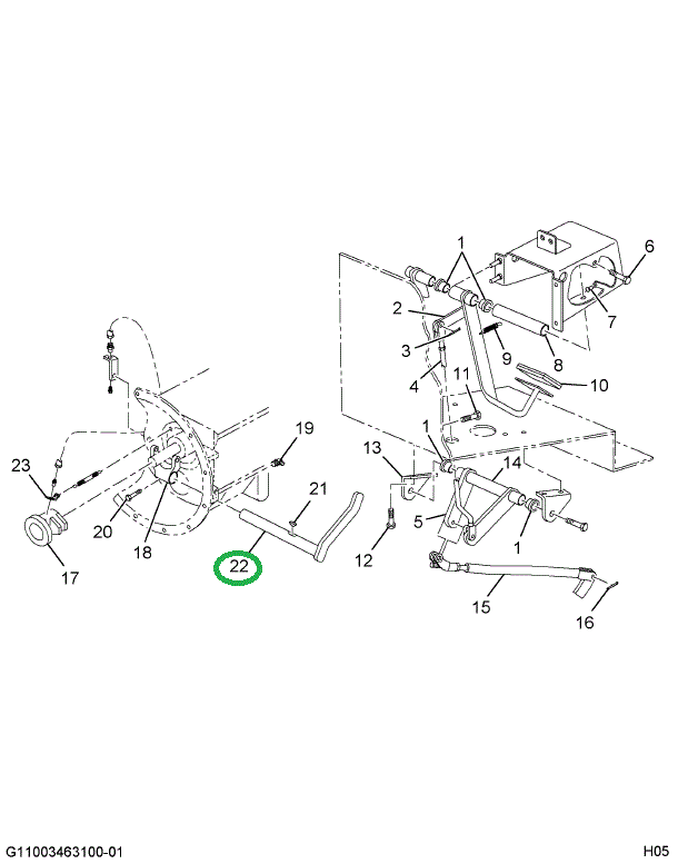 1675491C1 SHAFT ASSY CLUTCH RELEASE