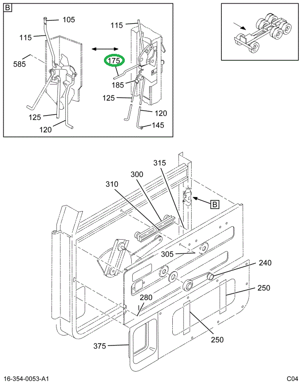 1677472C2 ROD DOOR CONTROL INSIDE LH