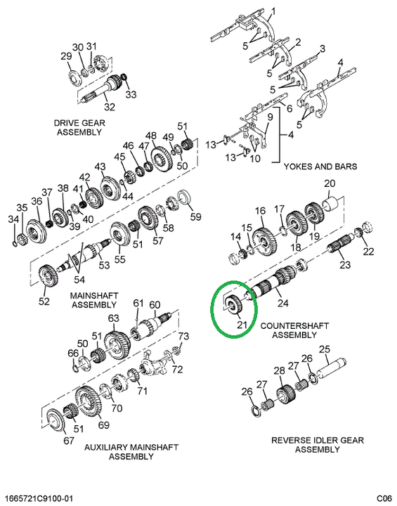 1677687C1 Gear, Counter Shaft, Transmiss