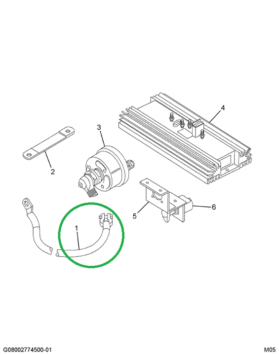 1677736C91 Cable, Battery, Exc Ngd Engine