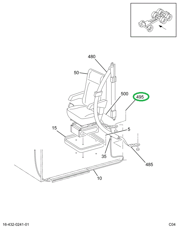 1677977C1 BOLT SEAT ANCHOR 7/16-20X1 3/8