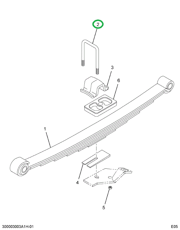 1680160C1 BOLT U (050) 3/4NF X 3.8 X 8.5