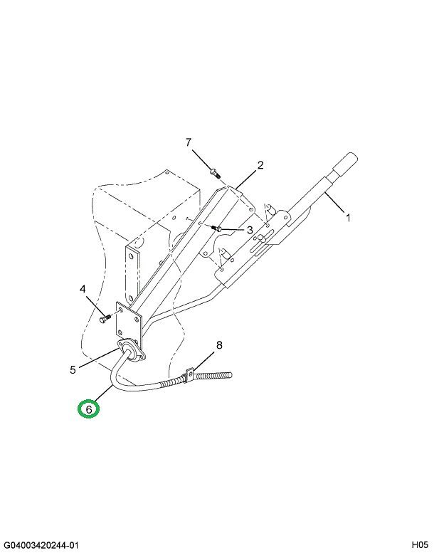 1680517C93 CABLE, BRAKE 2602.0MM