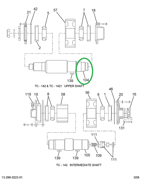1681081C1 Shaft, Main Upper