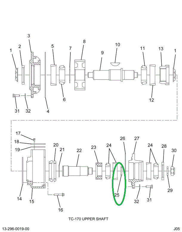 1681222C1 Spacer, Transfer Case Bearing