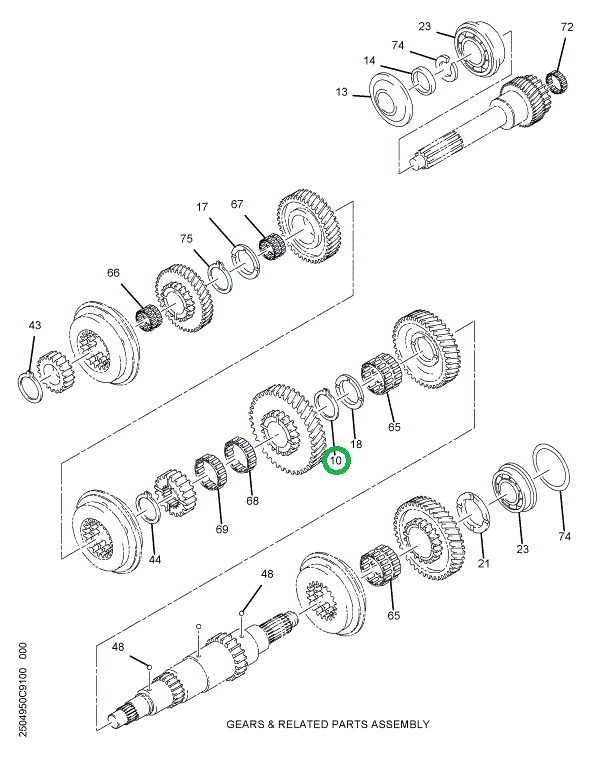 1681324C1 RING SNAP 1ST M/S GEAR REAR