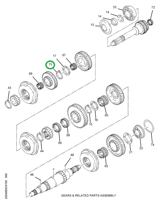 1681325C1 RING SNAP 5TH/6TH M/S GEAR