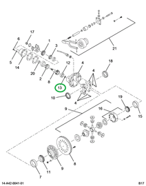 1681781C1 RING SNAP RR PIN 14051 14GRD