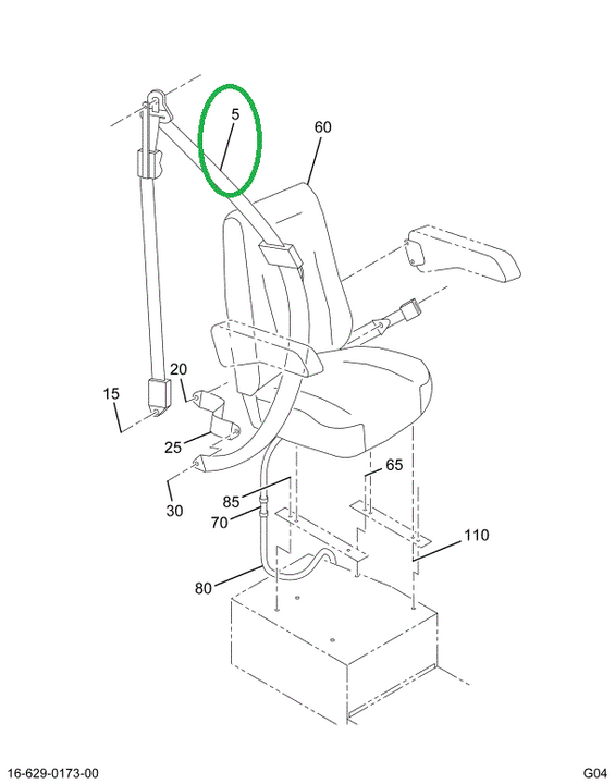 1684500C3 Belt, Safety Passenger Black 1