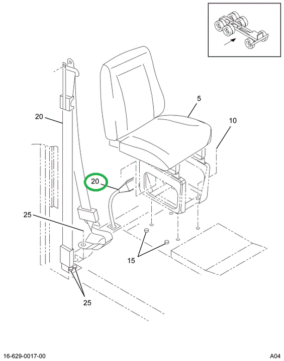 1684511C1 Belt, Safety Passenger Black 1