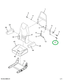 1685452C1 BOLT SPECIAL BACKREST ADJU KNO