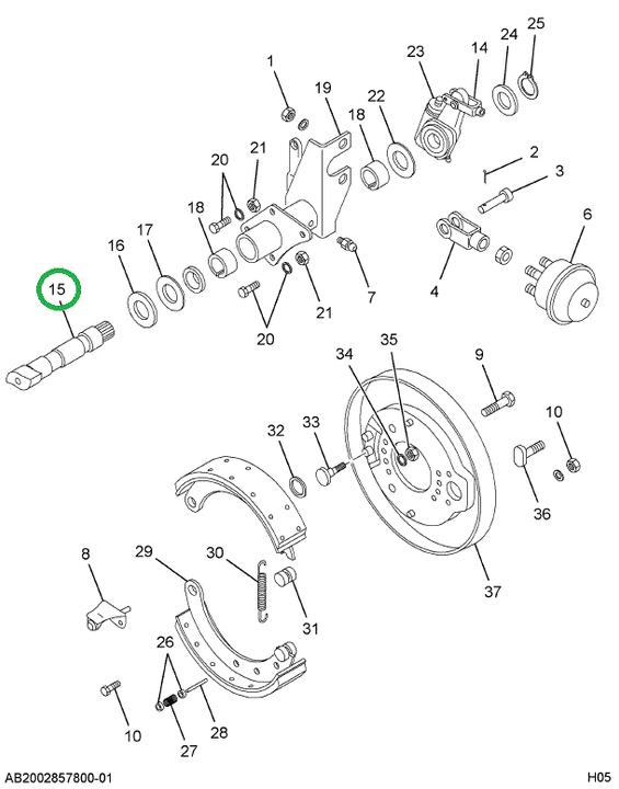 1685658C1 CAMSHAFT BRAKE COMMON TO LT OR