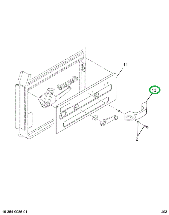 1686642C91 REST ARM BLACK LH