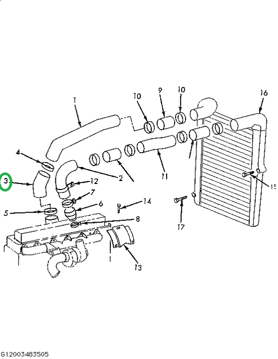 1688185C1 HOSE TURBO CHARGER
