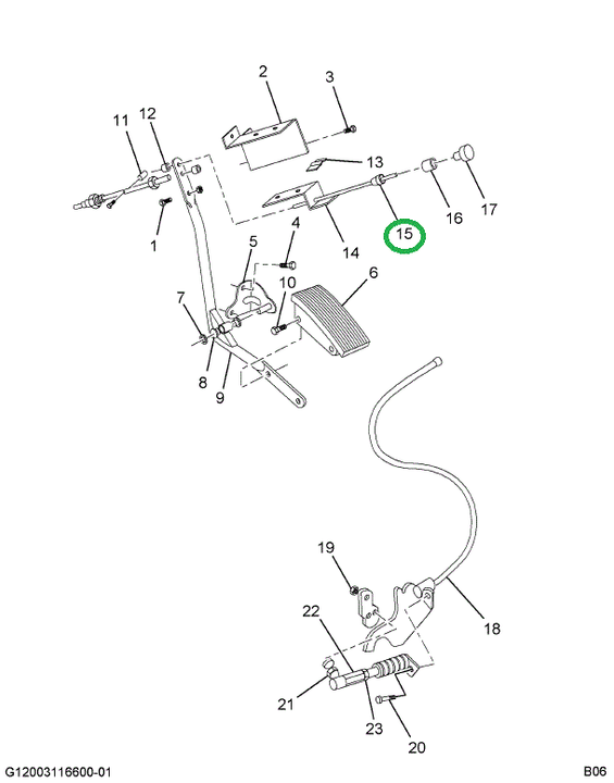 1689490C91 CABLE THROTTLE CONTROL OR ACCE