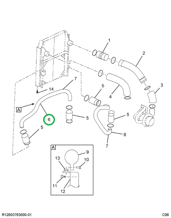 1689708C1 Pipe, Radiator, Inlet Or Outle