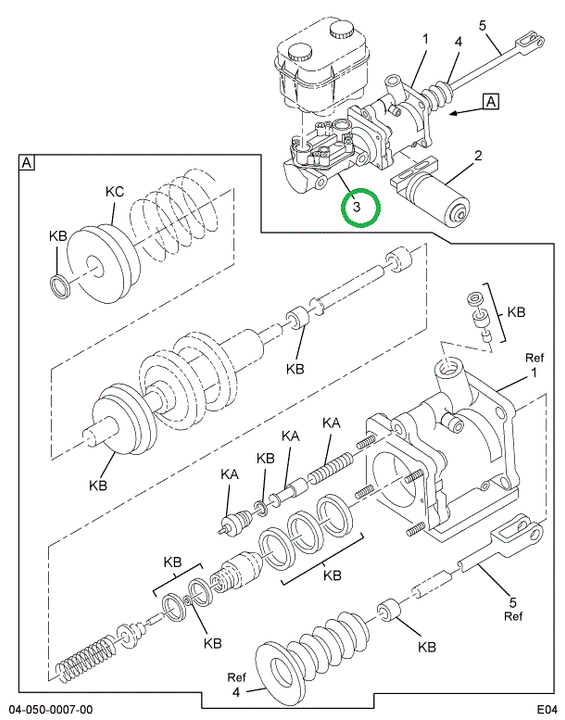 1691291C92 Cylinder, Master, Brake, W/ Pu