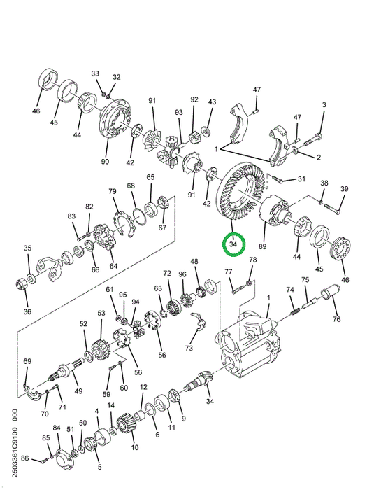 1691479C91 Gear Set, Ring And Pinion Diff