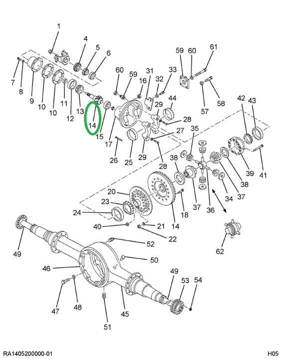 1691616C91 Gear Set, Differential, Single