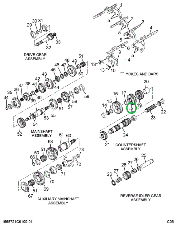 1691639C1 Gear, Counter Shaft, Transmiss