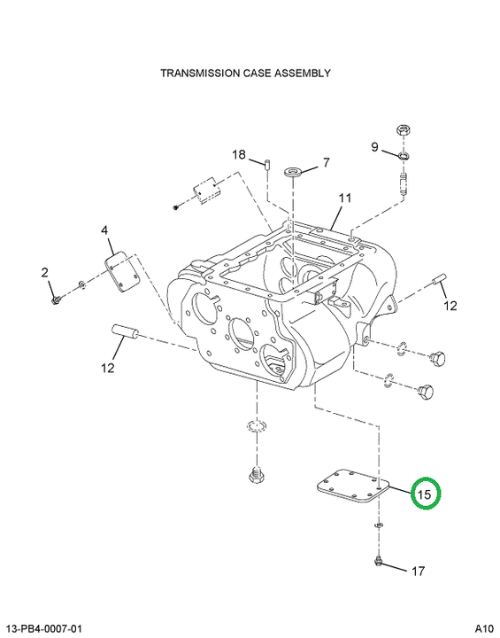 1691855C1 COVER  PTO OPENING PAD 8-HOLE