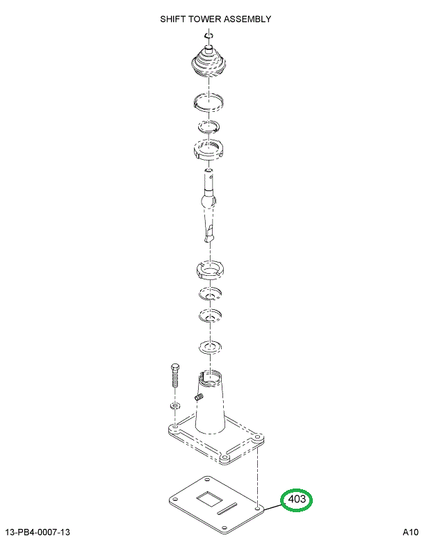 1692767C2 GASKET CONTROL LEVER HSG