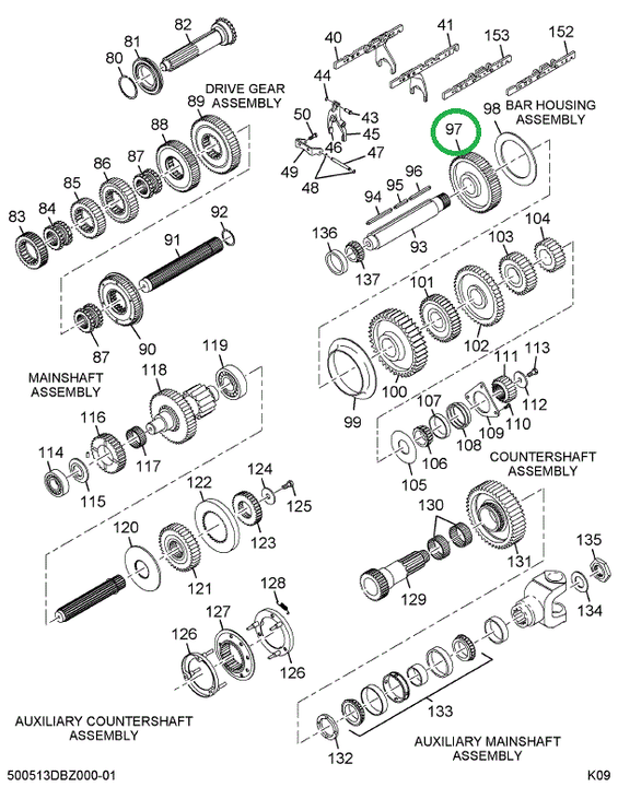 1693031C1 Gear, 5th/10th Speed, Transmis