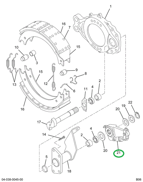 1694323C91 ADJUSTER BRK SLACK L/CLEVIS