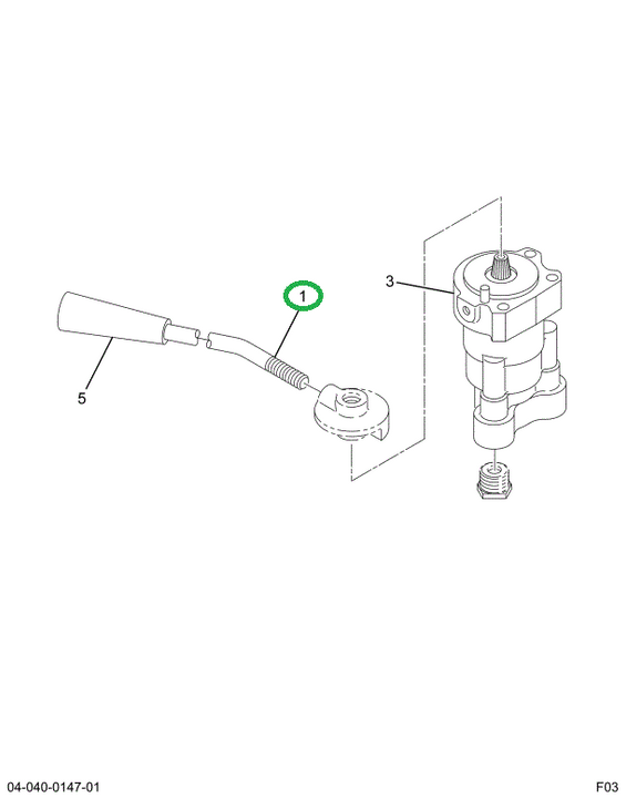 1695307C91 HANDLE,ASSY CONTROL VALVE