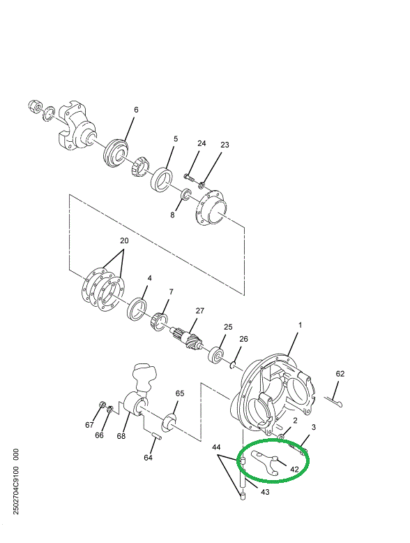 1695341C91 Yoke, Shift Axle