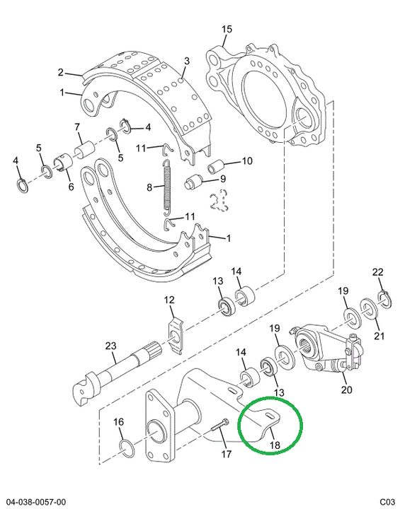 1695495C91 Bracket, Camshaft And Chamber,