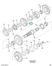 1695732C1 GEAR,MASHFT 3RD SPEED 35T
